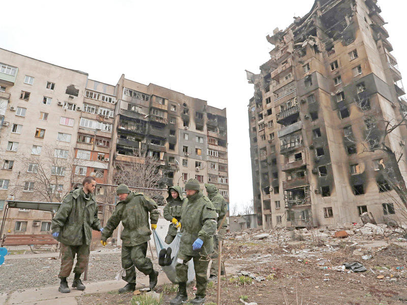 آثار الدمار في مدينة ماريوبول