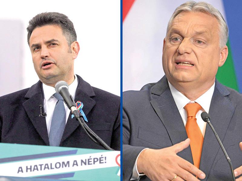 رئيس الوزراء فيكتور أوربان ومرشّح المعارضة ماركي زاي