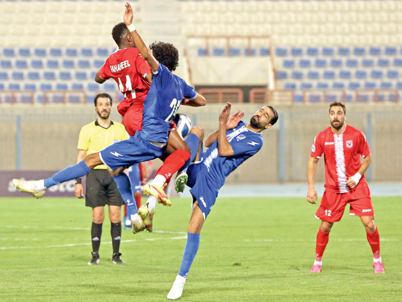 جانب من مباراة الفحيحيل والتضامن