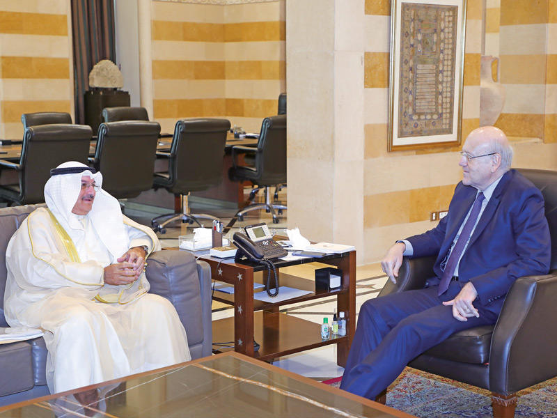 ميقاتي مستقبلاً القناعي أمس (دالاتي ونهرا)