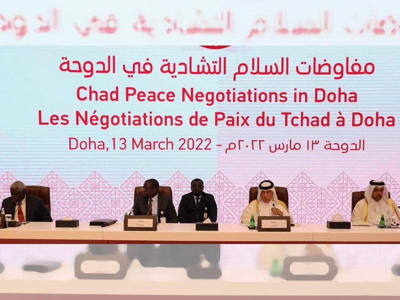 محادثات السلام التشادية بين ممثلي الحكومة والمتمردين والخصوم السياسيين في قطر