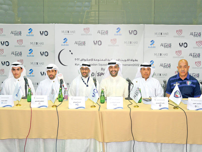 جانب من المؤتمر الصحافي للبطولة