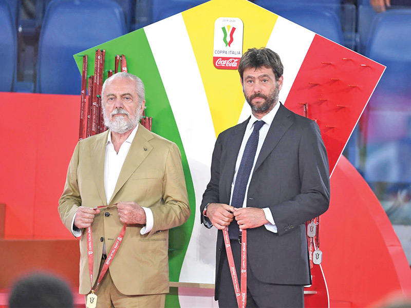  رئيس نادي يوفنتوس ورئيس نابولي