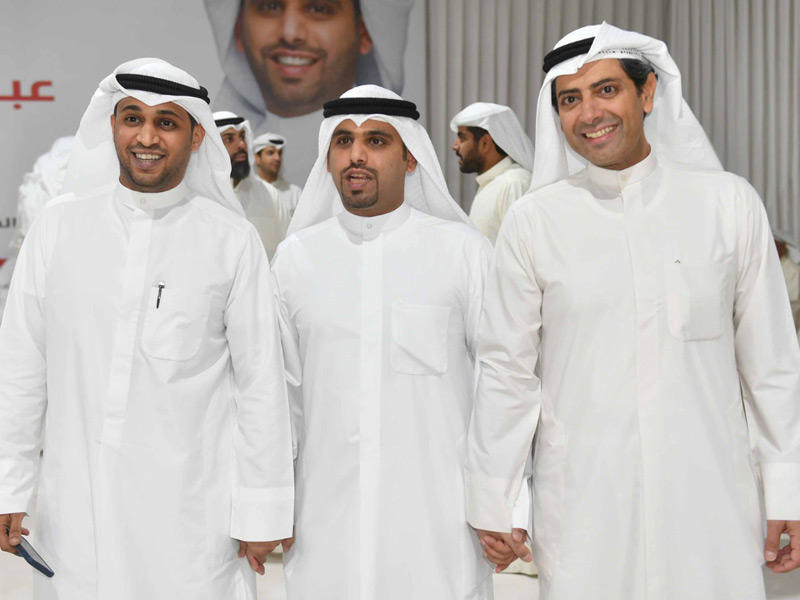 نائب رئيس المجلس البلدي مرشح الدائرة الثانية للانتخابات البلدية المقبلة عبدالله المحري خلال الغبقة الرمضانية وافتتاح مقره الانتخابي