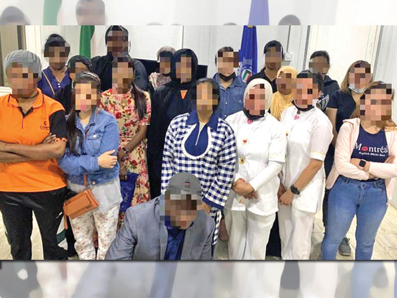 جانب من المضبوطين في الحملات الأمنية