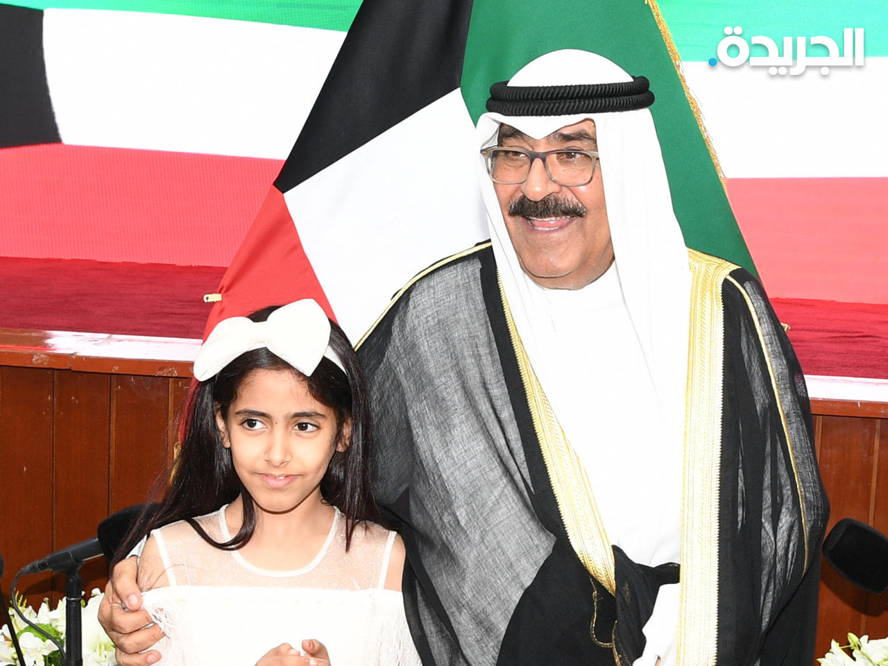 سمو ولي العهد الشيخ مشعل الأحمد خلال زيارته جمعية المكفوفين