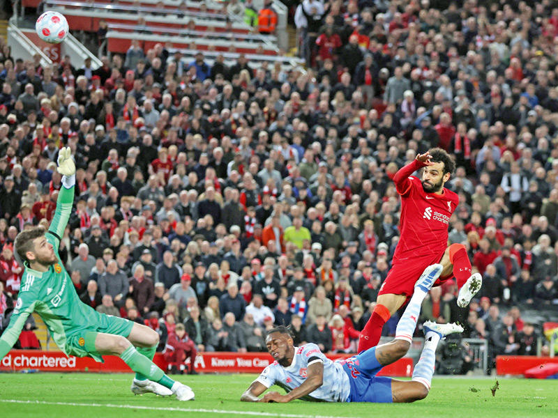 هدف محمد صلاح الرابع نجم ليفربول في مرمى مان يونايتد