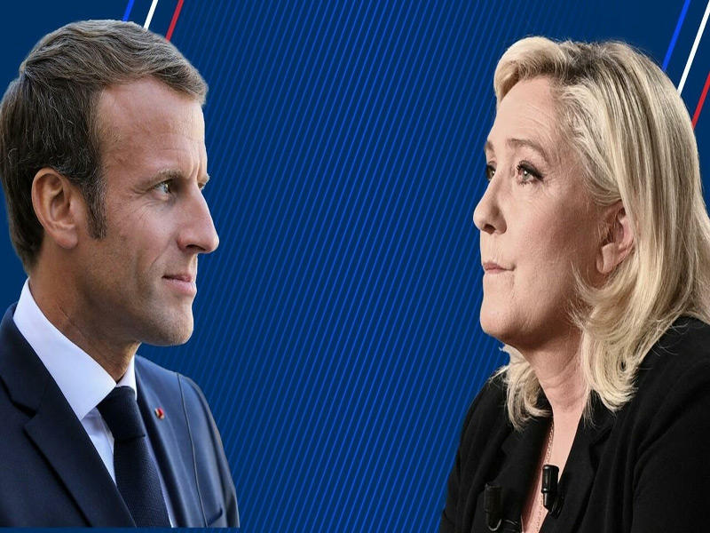 مرشحة اليمين المتطرف مارين لوبن  -  الرئيس الفرنسي إيمانويل ماكرون 