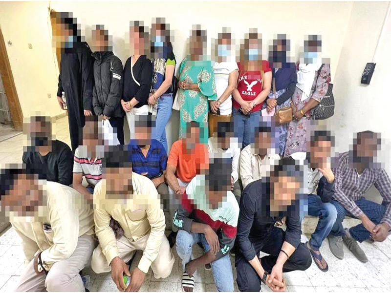 جانب من المضبوطين