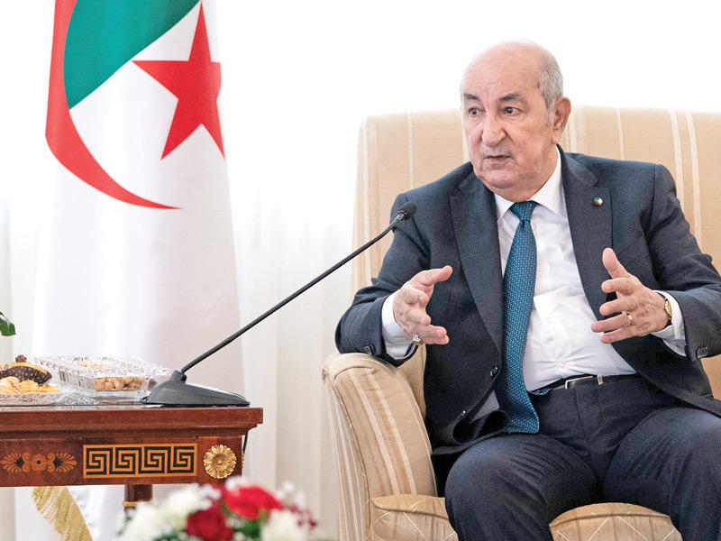 الرئيس الجزائري عبدالمجيد تبون 
