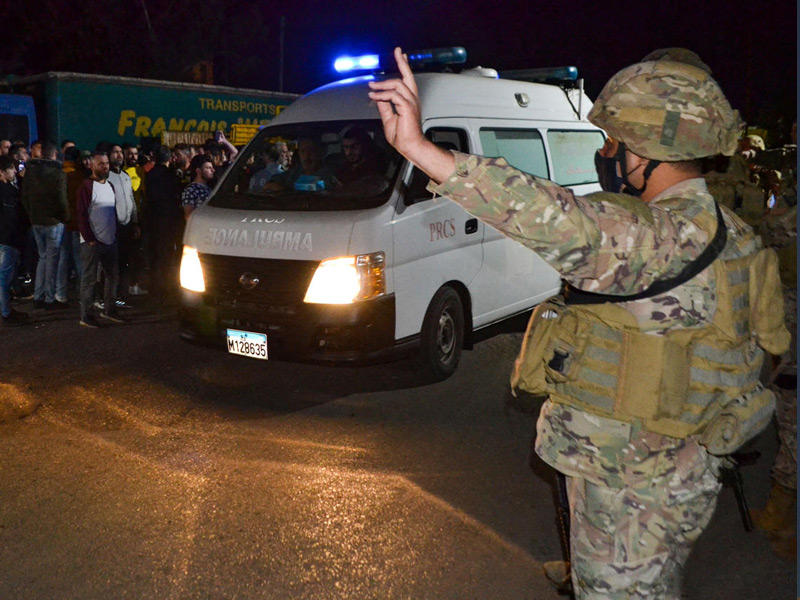 الجيش اللبناني في موقع غرف القارب