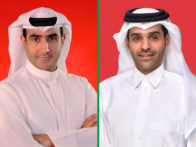 رئيس مجلس الإدارة الشيخ محمد بن عبدالله آل ثاني -  الرئيس التنفيذي لدى «Ooredoo الكويت» عبدالعزيز البابطين