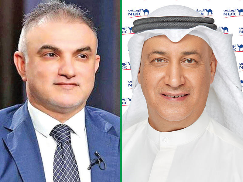 الرئيس التنفيذي لبنك الكويت الوطني - الكويت، صلاح الفليج -  المدير العام لهيئة الصناعة، عبدالكريم تقي