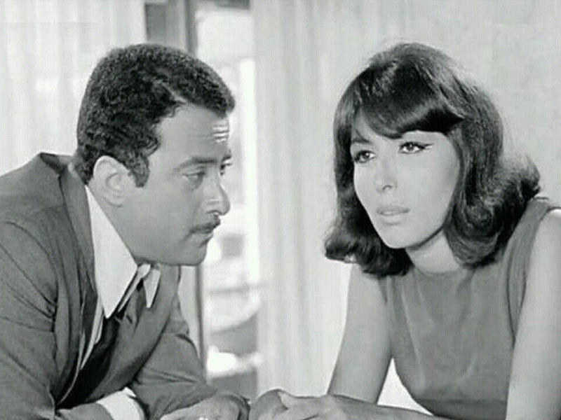 النجم المصري يوسف شعبان  مع ماجدة الخطيب في أحد الأفلامn