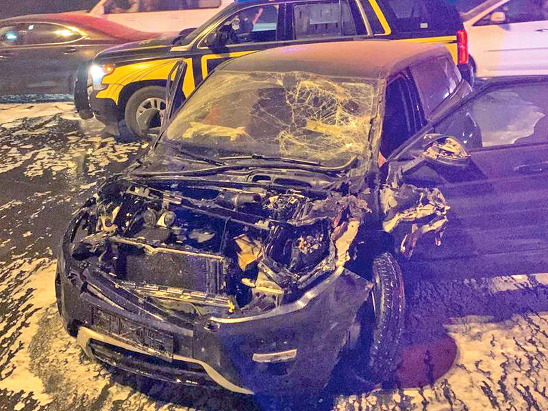 إحدى السيارات بعد الحادث