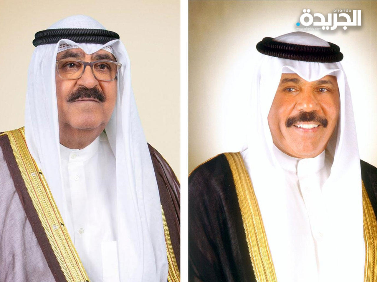 سمو الأمير الشيخ نواف الأحمد وسمو ولي العهد الشيخ مشعل الأحمد