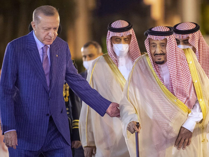 الملك سلمان بن عبد العزيز آل سعود والرئيس التركي رجب طيب أردوغان