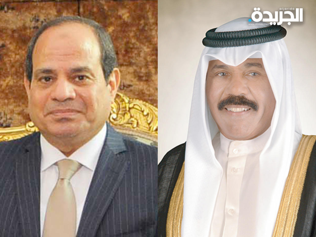 سمو أمير البلاد الشيخ نواف الأحمد والرئيس المصري عبدالفتاح السيسي