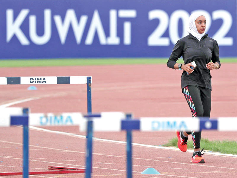 جانب من استعدادات «ألعاب القوى»