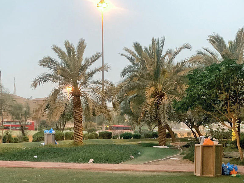 جانب من النفايات 