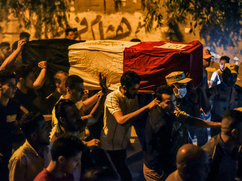 مصر داعش تشييع أحد ضحايا الهجوم الداعشي