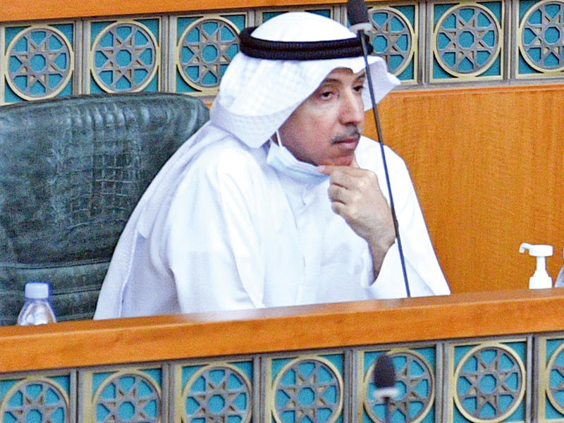 النائب مهلهل المضف في جلسة سابقة