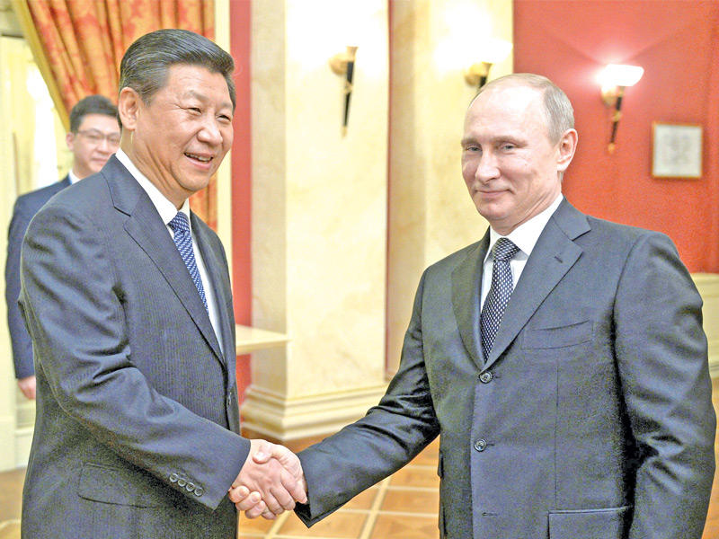 القمة الثنائية بين الرئيسين شي جين بينغ وفلاديمير بوتين في 4 فبراير الماضي