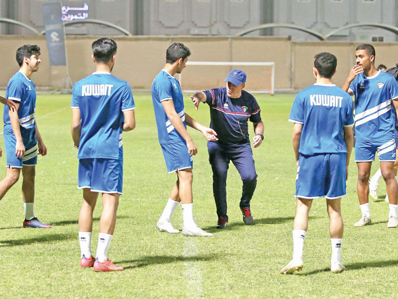 جانب من تدريب المنتخب الاولمبي الاخير