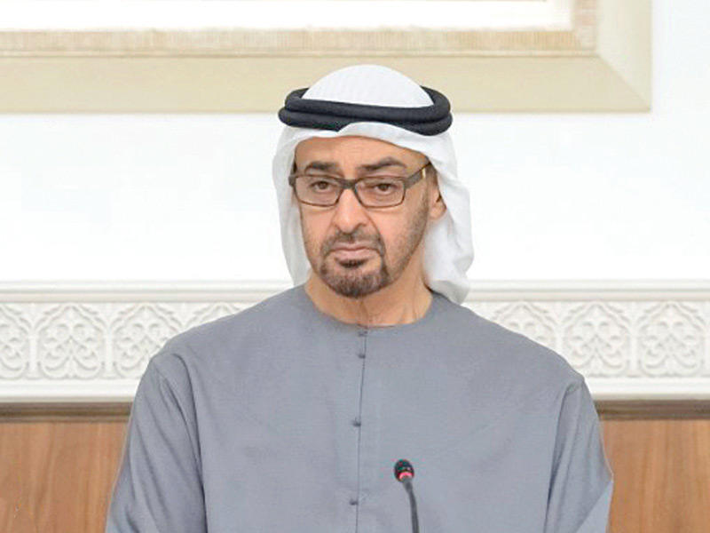 محمد بن زايد عقب انتخابه رئيساً أمس