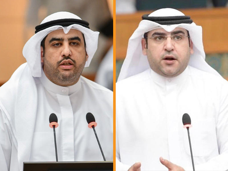 النائب د. عبدالكريم الكندري  - وزير المالية عبدالوهاب الرشيد 