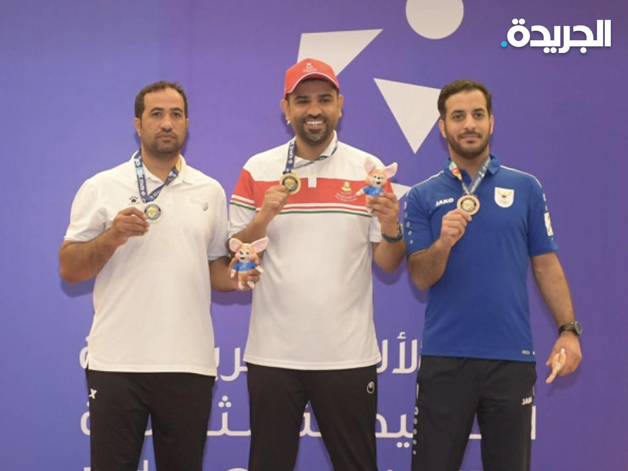 الرامي الكويتي عبدالله الحربي مع الفائزين