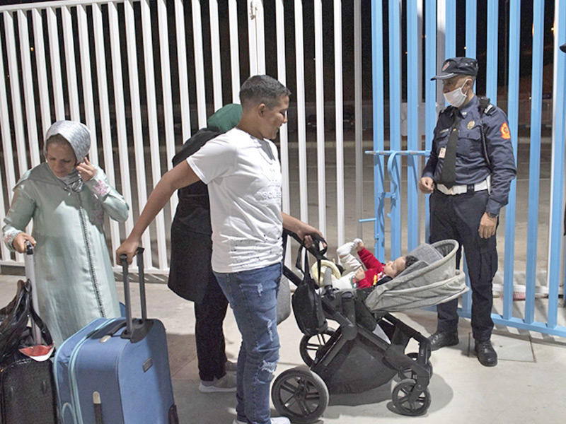 الحدود البرية لمدينتي سبتة ومليلية