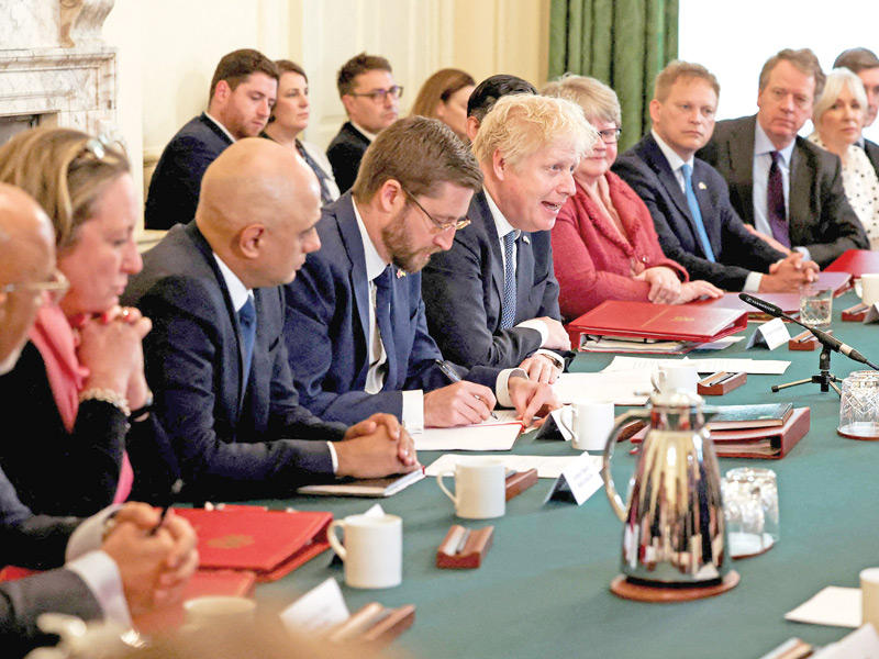 اجتماع الحكومة البريطانية برئاسة بوريس جونسون