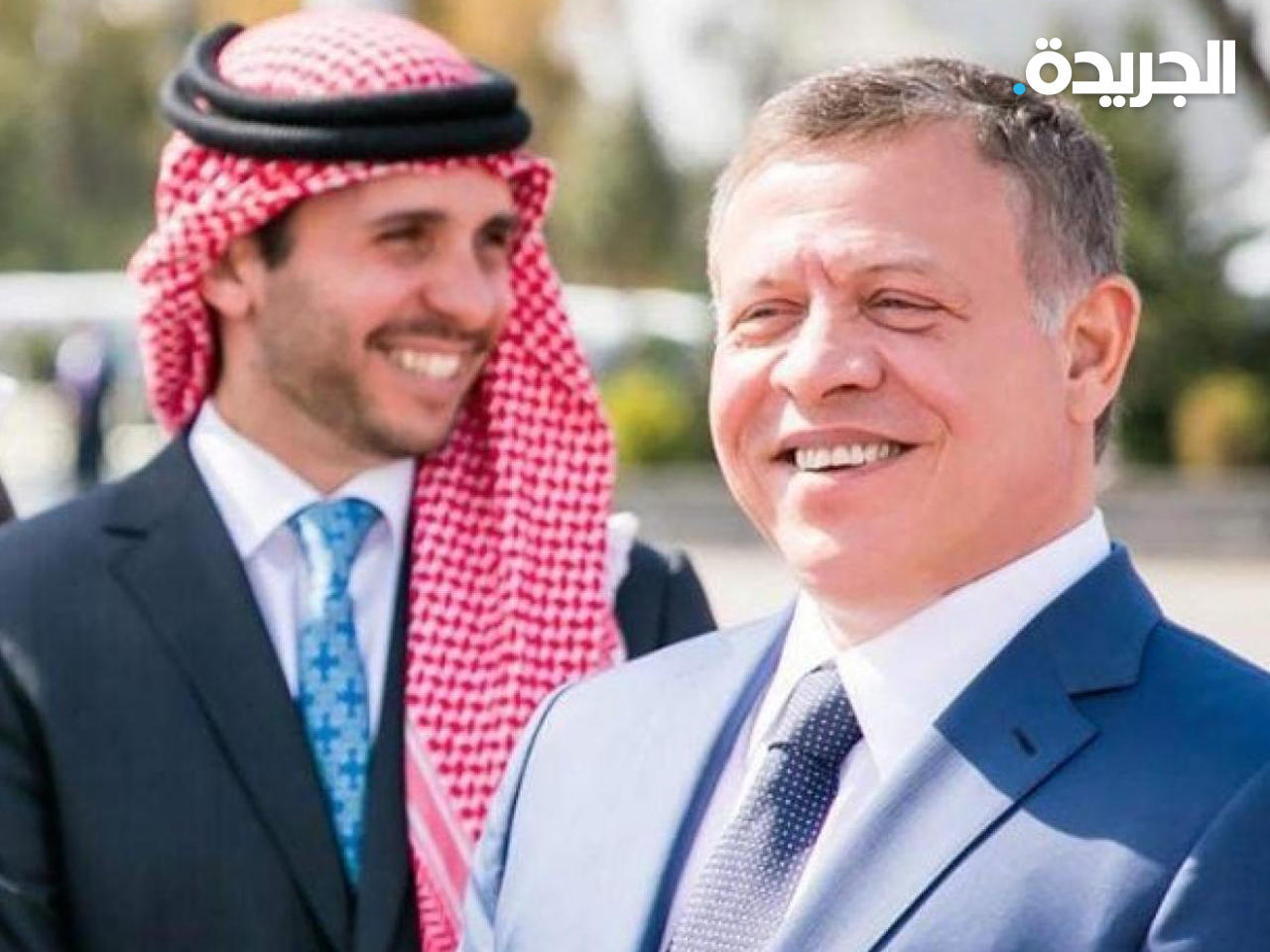 العاهل الأردني الملك عبدالله والأمير حمزة