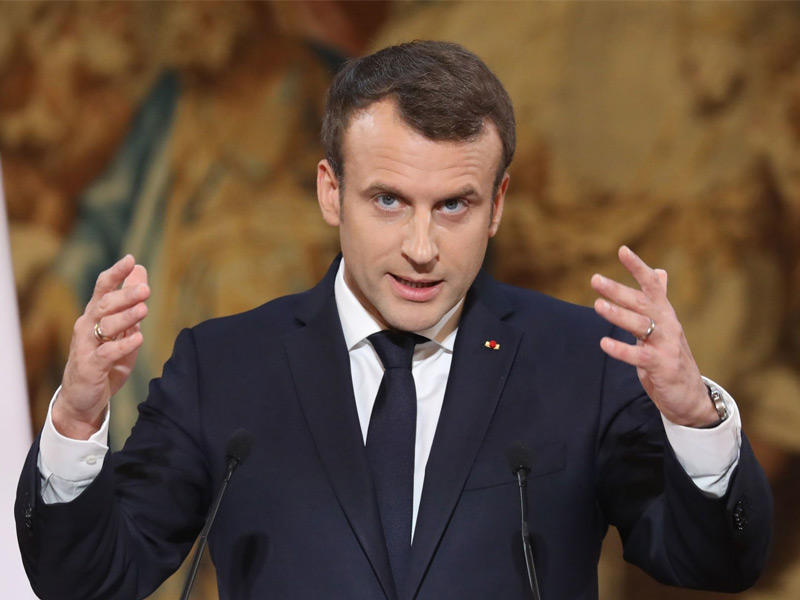  الرئيس الفرنسي إيمانويل ماكرون