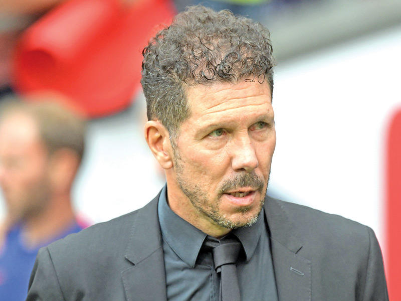 المدير الفني لنادي أتلتيكو مدريد الاسباني دييغو سيميوني
