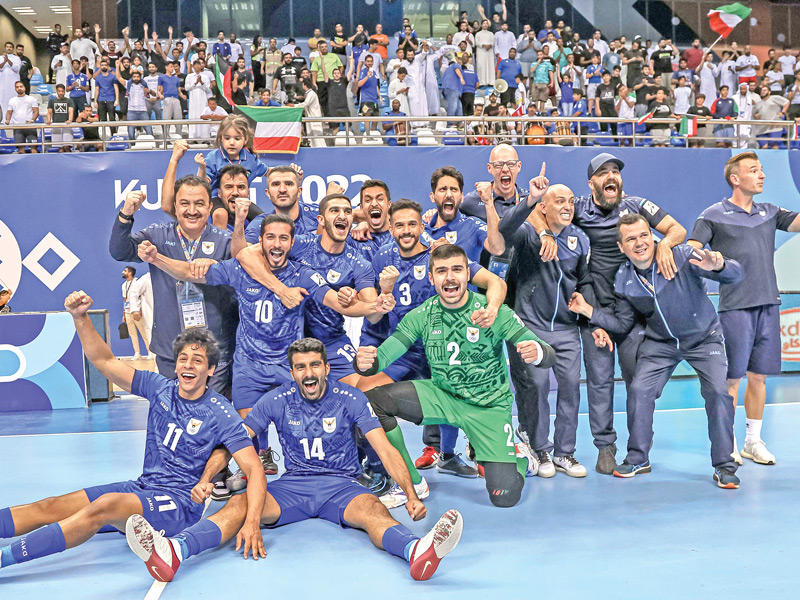 فرحة منتخب الصالات بالفوز