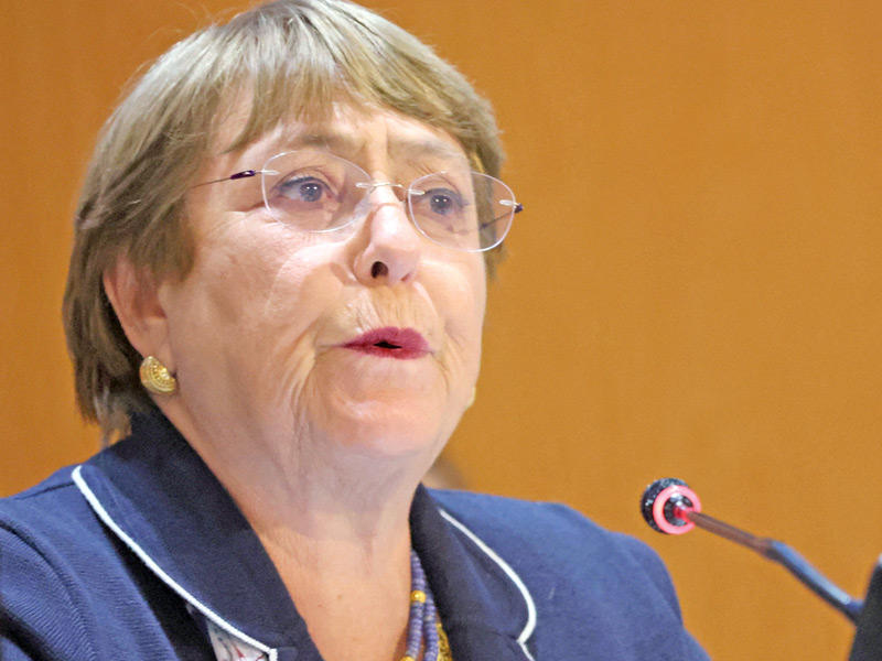 مفوضة الأمم المتحدة السامية لحقوق الإنسان ميشيل باشليه 