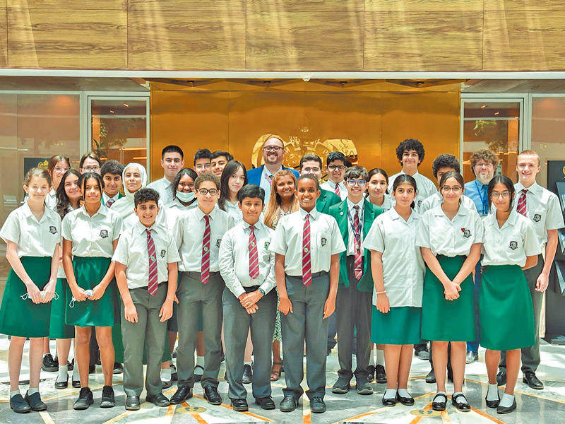 الطلاب خلال الزيارة