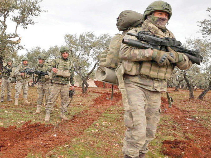 جنود أتراك في سورية  