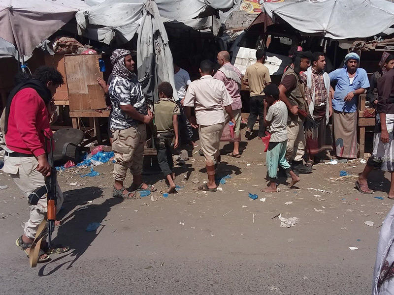 انفجار قنبلة في سوق شعبي بمديرية الشيخ عثمان بمحافظة عدن