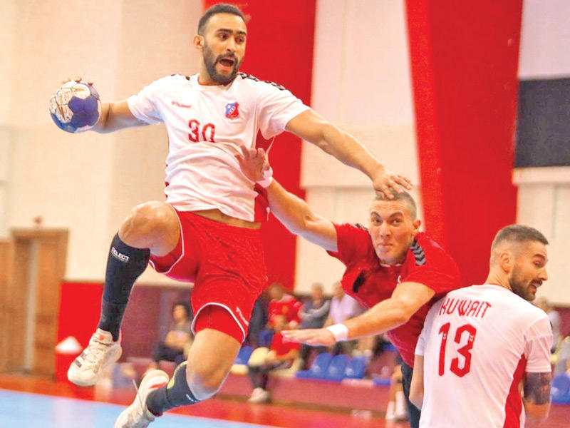 جانب من مباراة فريق الكويت ومنتخب مصر الأولمبي