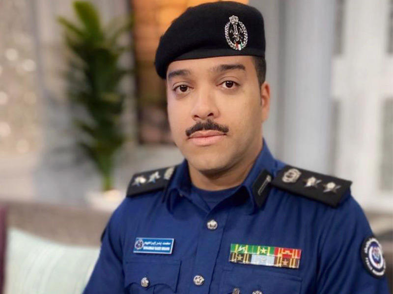 مدير ادارة العلاقات العامة والاعلام بقوة الاطفاء العام العقيد محمد الغريب 