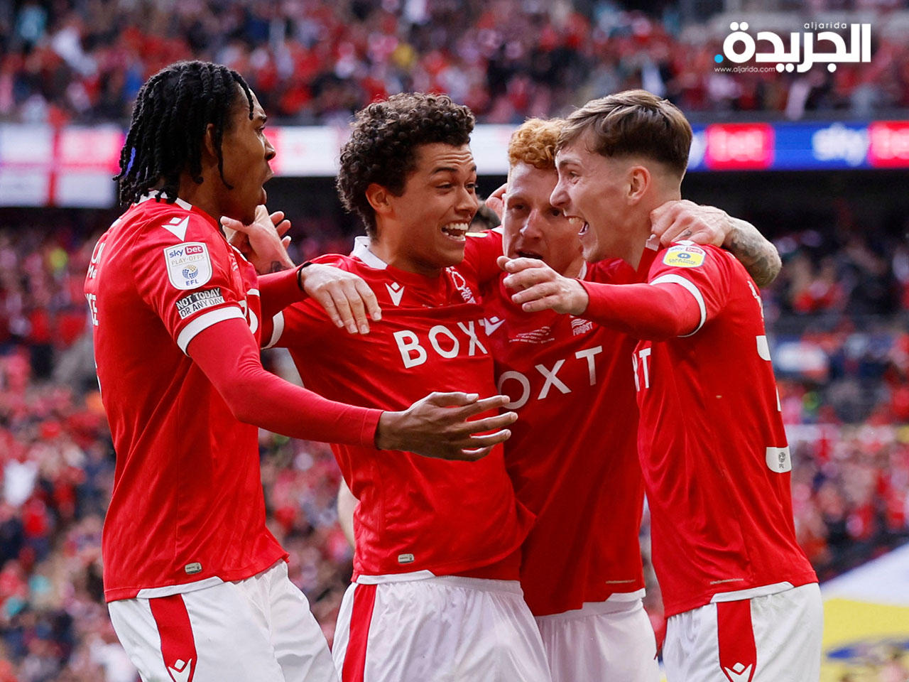 فرحة لاعبي نوتنغهام فورست