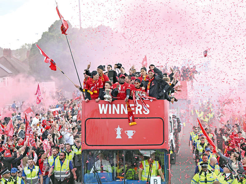 جانب من احتفالات ليفربول