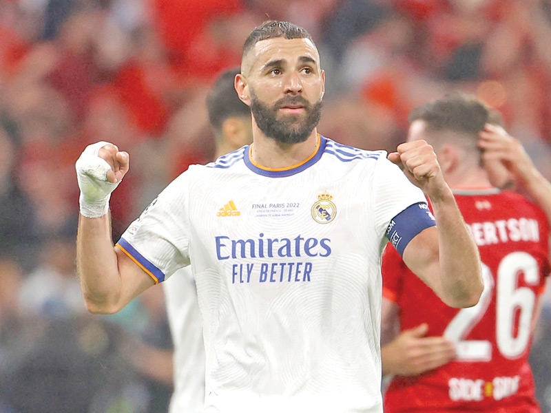 الفرنسي كريم بنزيمة مهاجم ريال مدريد