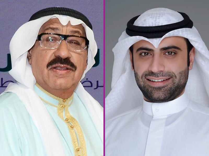 وزير الإعلام والثقافة د. حمد روح الدين - الفنان القدير عبدالعزيز المفرج