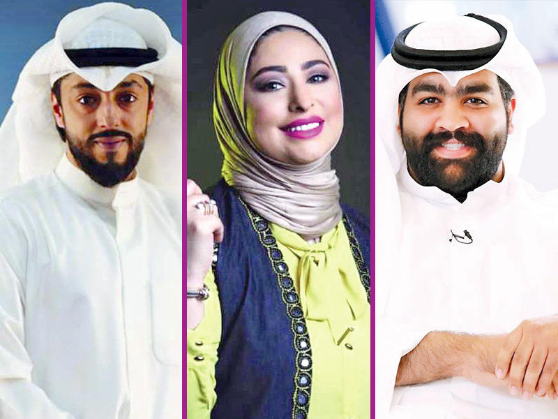 النجم عبدالعزيز النصار - المؤلفة تغريد الداود- النجم يوسف البغلي