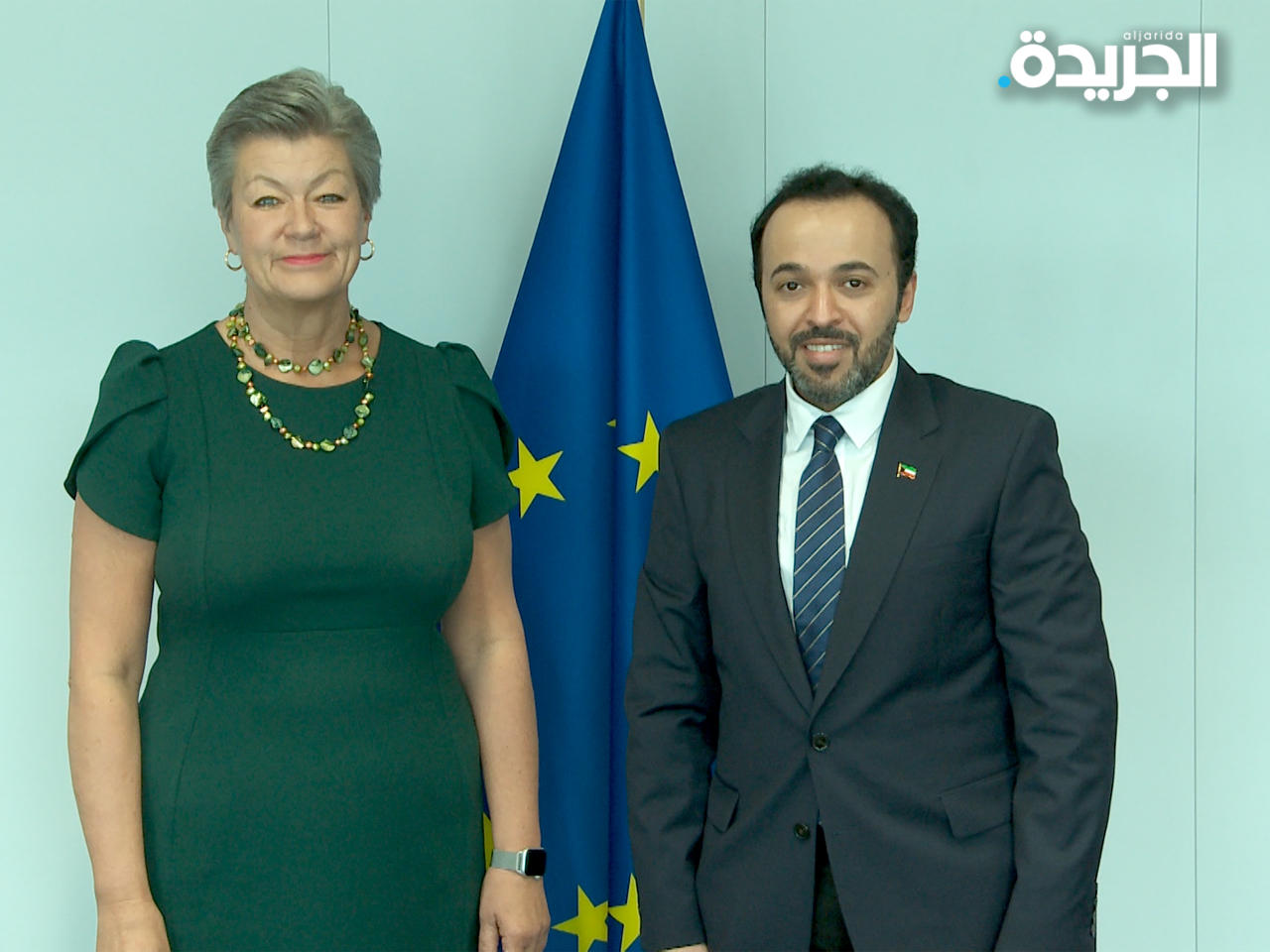  وزير الدولة لشؤون مجلس الأمة وزير الدولة لشؤون الشباب محمد الراجحي - مفوضة الاتحاد الأوروبي للشؤون الداخلية إيلفا يوهانسون