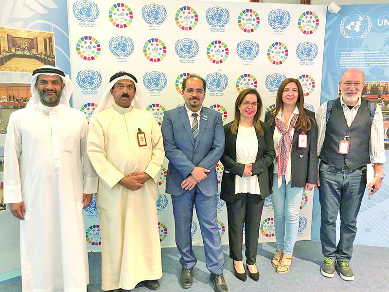 وفد جمعية المياه خلال زيارته لبرنامج الأمم المتحدة للمستوطنات البشرية